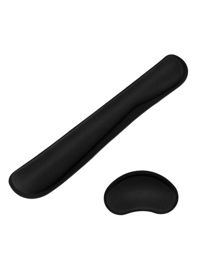 Memory Foam Wrist Rest And Mouse Pad For Apple MacBook Black 