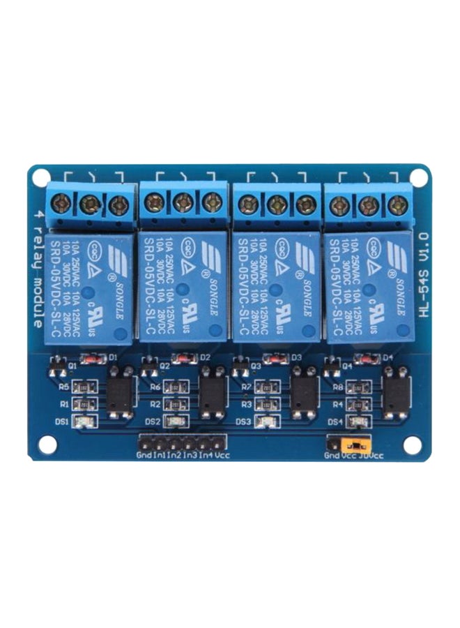 Generic 4 Channel 5V Relay Module Board Blue 