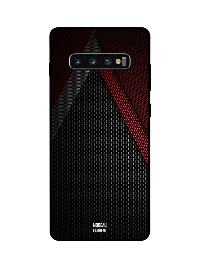 مورو لورنت غطاء حماية واقِ لهاتف سامسونج جالاكسي S10 بلس أسود/أحمر