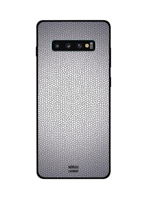 Protective Case Cover For Samsung Galaxy S10 Plus Cracks Grey Pattern