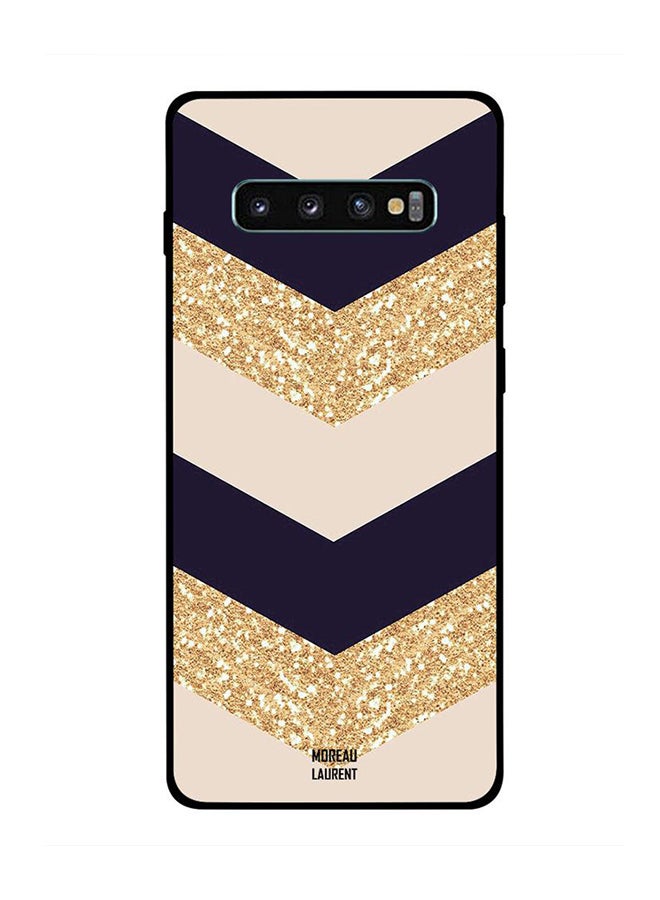 Moreau Laurent Protective Case Cover For Samsung Galaxy S10 Plus Gold/Black/Beige