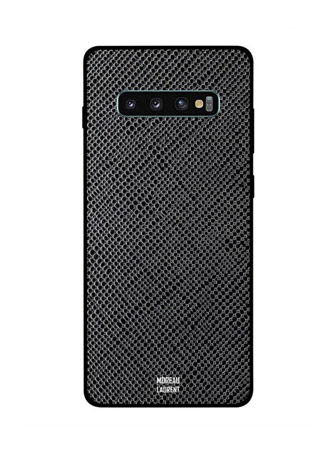 Moreau Laurent Protective Case Cover For Samsung Galaxy S10 Plus Grey & Black Dotted Pattern