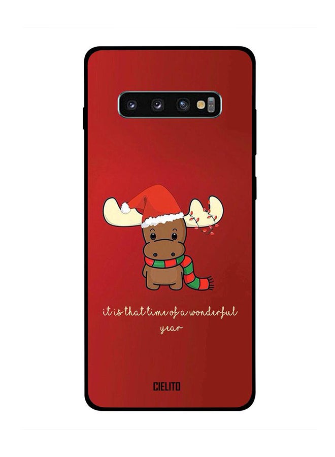 CIELITO Protective Case Cover For Samsung Galaxy S10 Plus Santa Deer