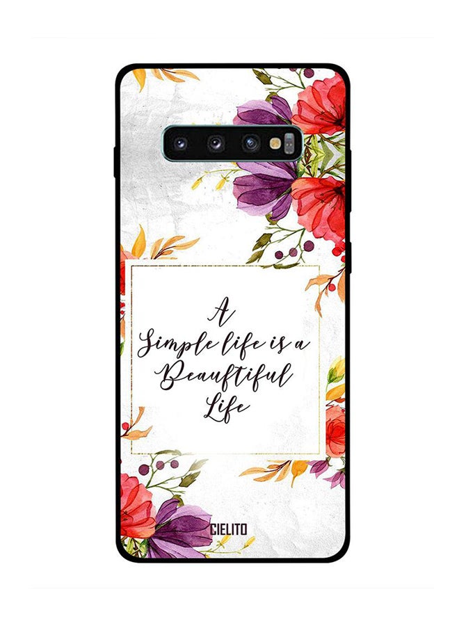 CIELITO Protective Case Cover For Samsung Galaxy S10 Plus Simple Is A Beautiful Life