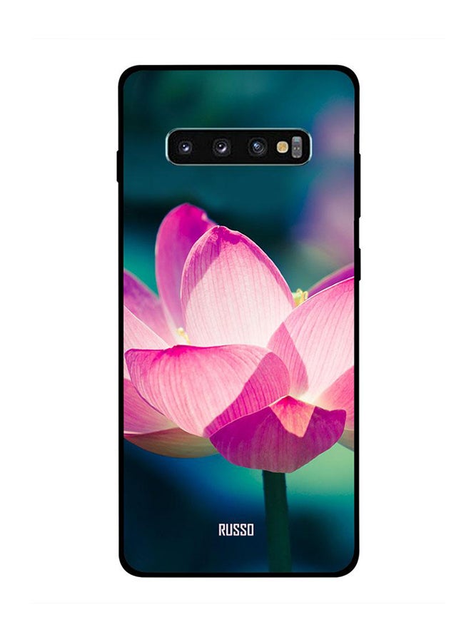 RUSSO Protective Case Cover For Samsung Galaxy S10 Plus Glowing Lotus 
