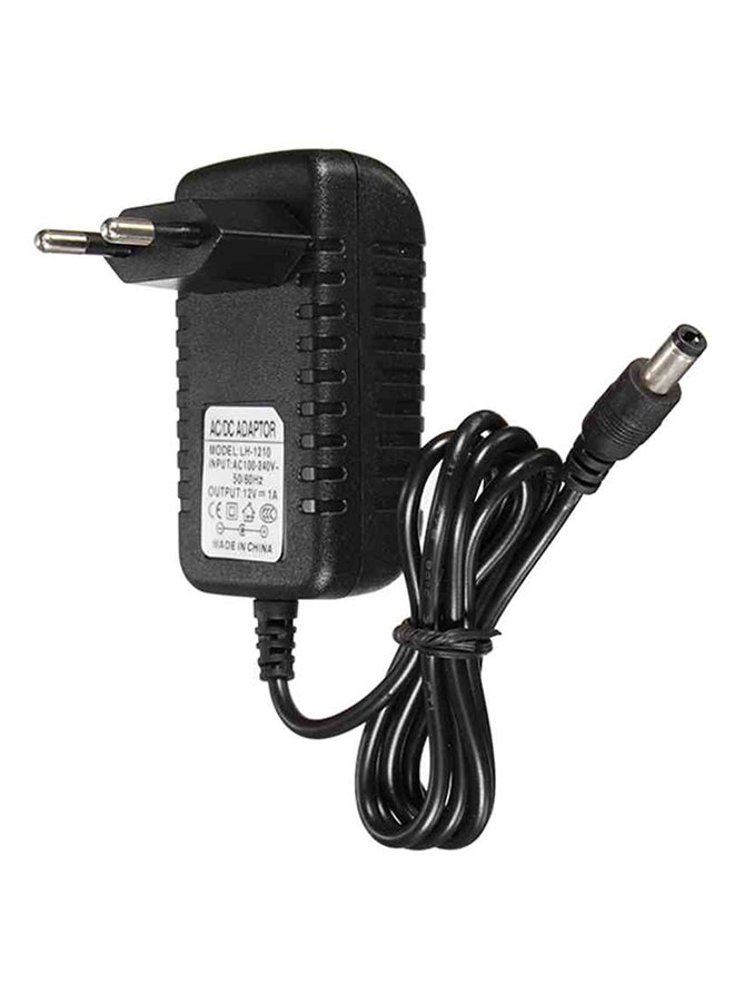 Generic - New UK EU AU US DC 12V 1A AC Adapter Charger Power Supply High Speed Charger For LED Strip Light Video Black Black - Image 1