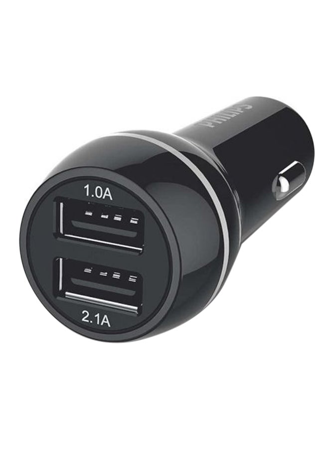Philips Ultra Fast Dual Car Charger Black 