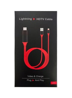 Lightning HDTV Cable For Apple iPhone 5/5s/6/6 Plus/7/7 Plus Red/Black