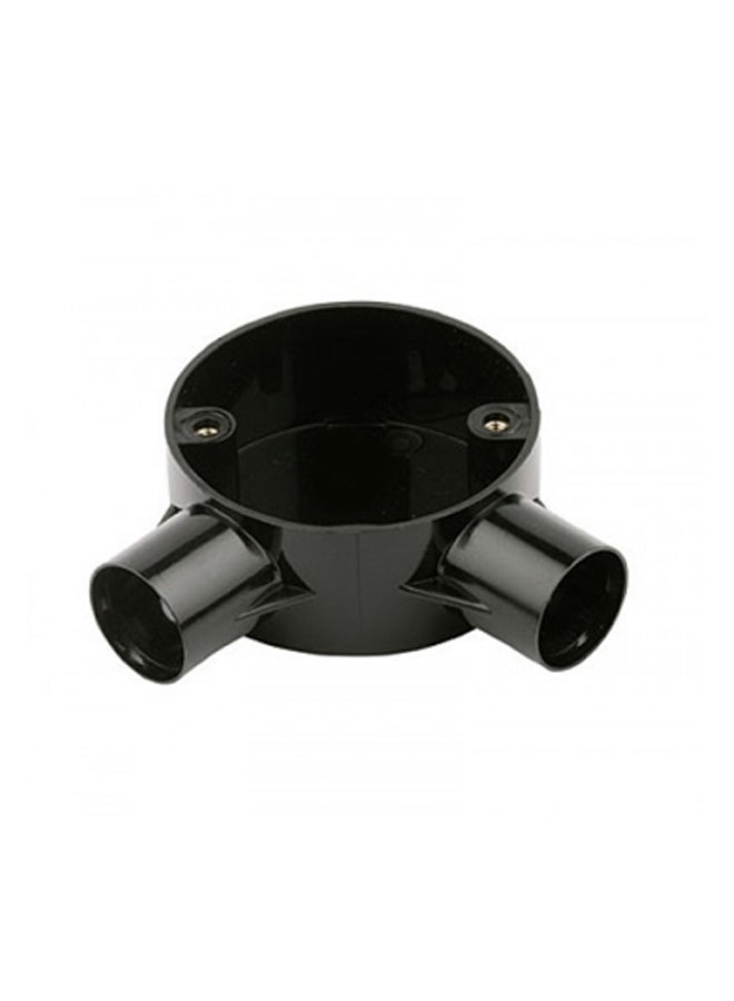 2-Way Electrical PVC S-Witch Box Black 1inch