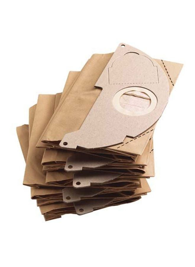 Generic 5-Piece Paper Filter Bag Beige 