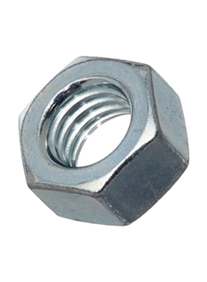 10-Piece Hex Nut Silver 10mm