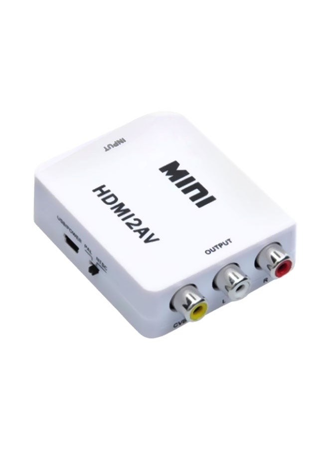 Sharpdo HDMI To AV Converter White/Yellow/Red  - Image 1