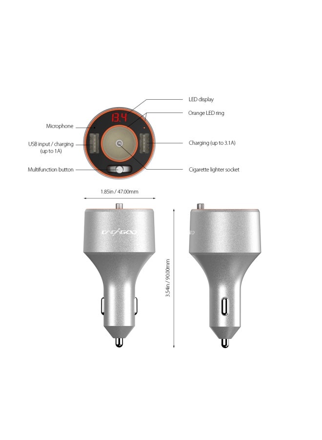CACAGOO Wireless Car Charger With 4.2 FM Transmitter - Image 3