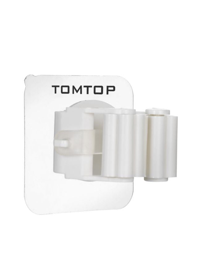 Tomtop Mop Holder Wall Hook White 8.50x4.50x6.00cm - Image 3