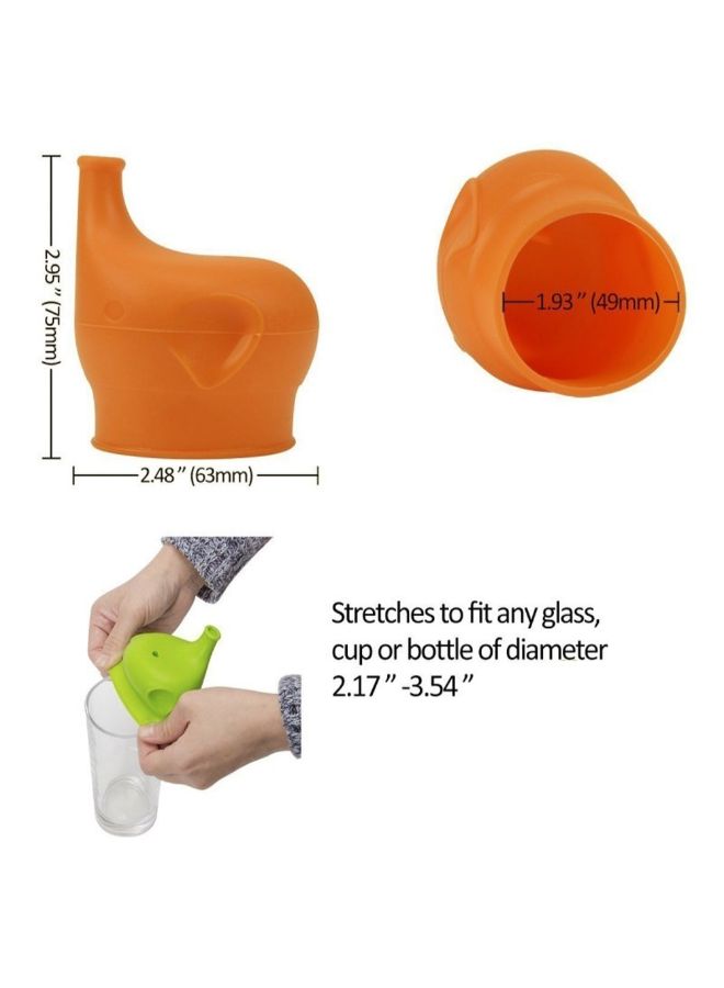 Generic - Portable Silicone Drinkware  Cup Elephant Shape For Toddlers and Kids Orange - Image 1