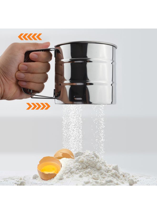 High Grade Stainless Steel Flour Mesh Sieves 135g Silver - Image 3