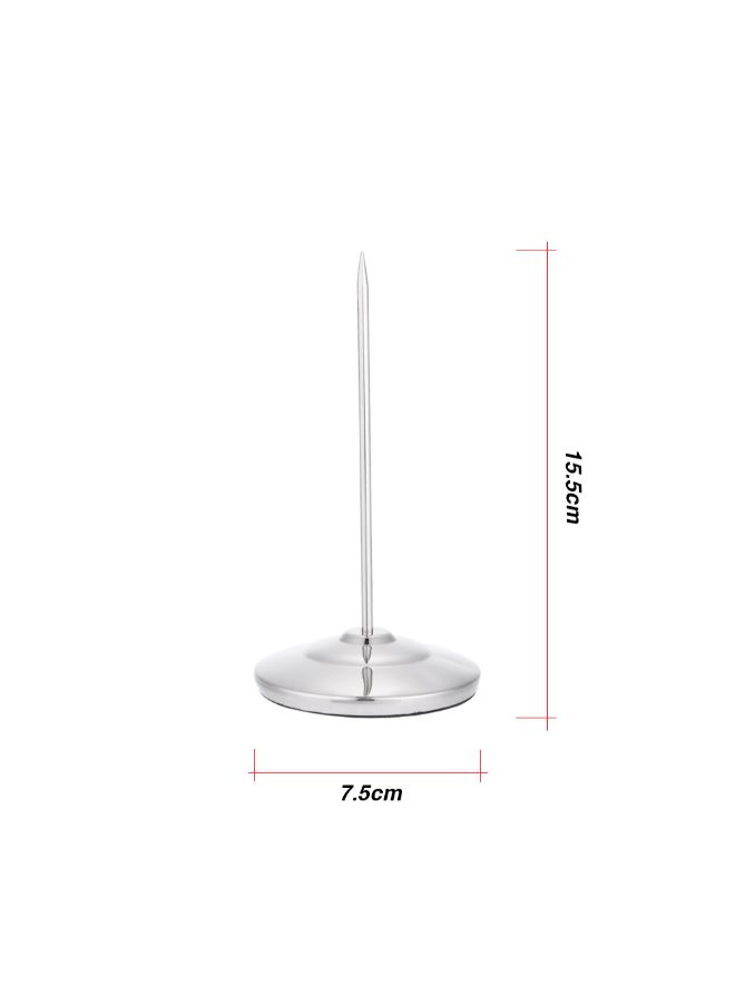 Stainless Steel Straight Rod Paper Memo Holder Silver - Image 4