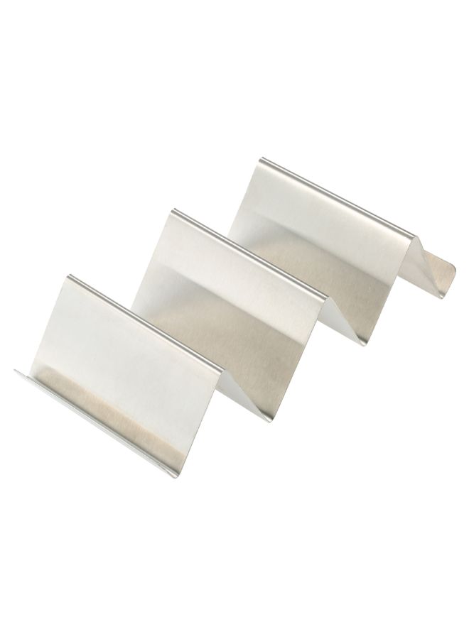 حامل قائم مصنوع من الستانلس ستيل ومخصص للشطائر فضي - Image 2