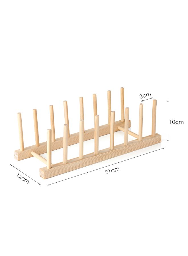 Multi-purpose Wooden Dish Rack Dishes Drying Drainer Storage Stand Holder Kitchen Cabinet Organizer Wood - Image 4