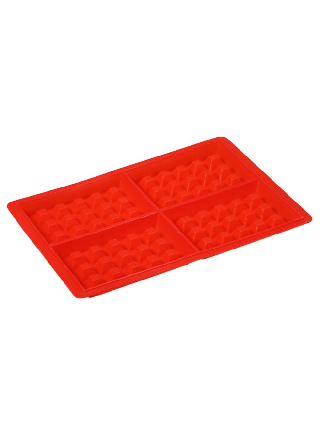 Generic - Silicone Cake Mould Round + Rectangle Red - Image 1