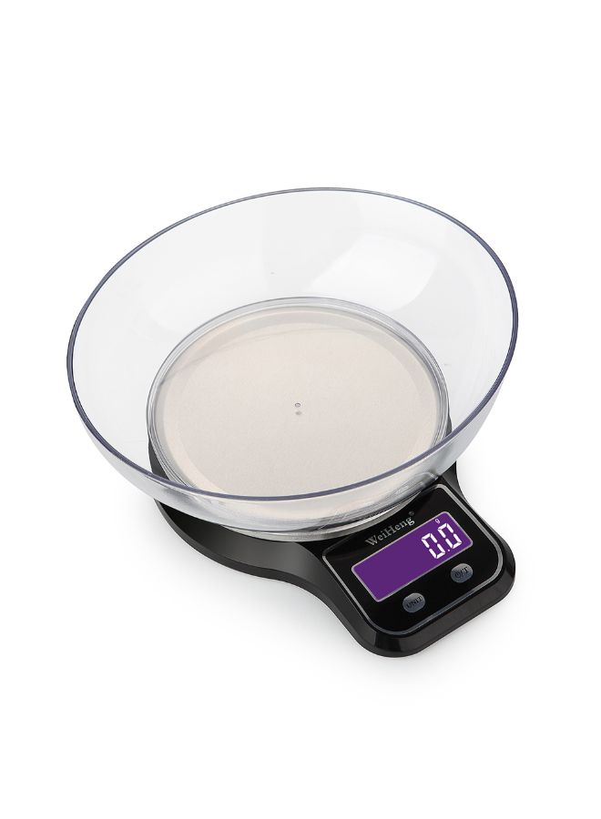 وي هانج ميزان منصة إلكتروني صغير مع وعاء للوزن أسود - Image 2