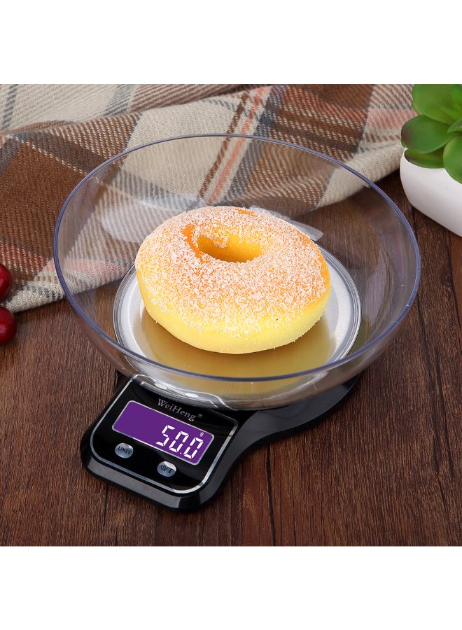 وي هانج ميزان منصة إلكتروني صغير مع وعاء للوزن أسود - Image 3