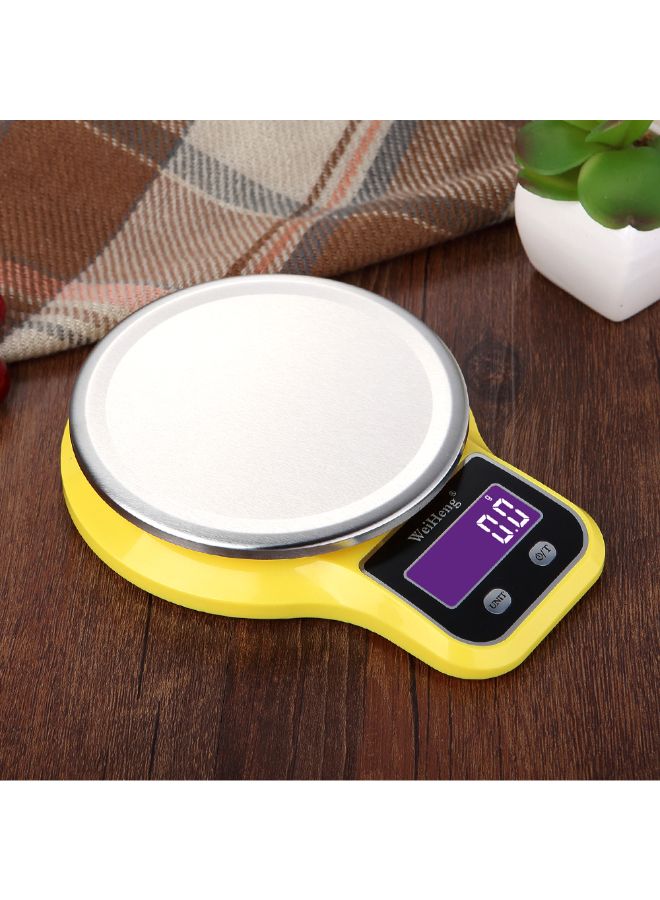 وي هانج ميزان منصة إلكتروني صغير مع وعاء للوزن أصفر - Image 3