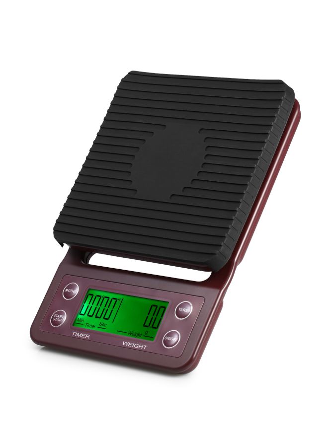 Generic - Electric LCD Display Coffee Drip Scale With Timer and Tare Function Burgundy - Image 1