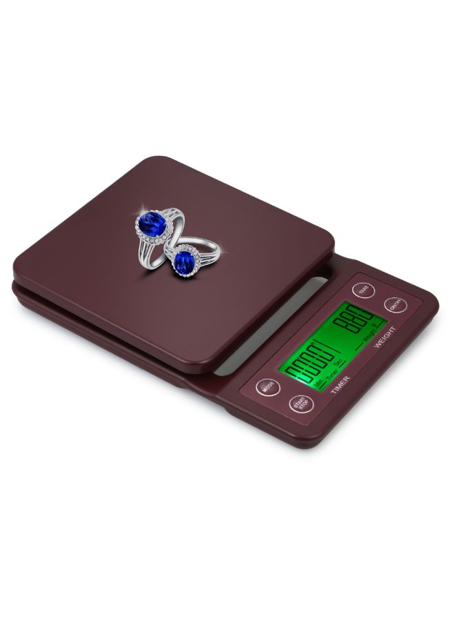 Generic - Electric LCD Display Coffee Drip Scale With Timer and Tare Function Burgundy - Image 1