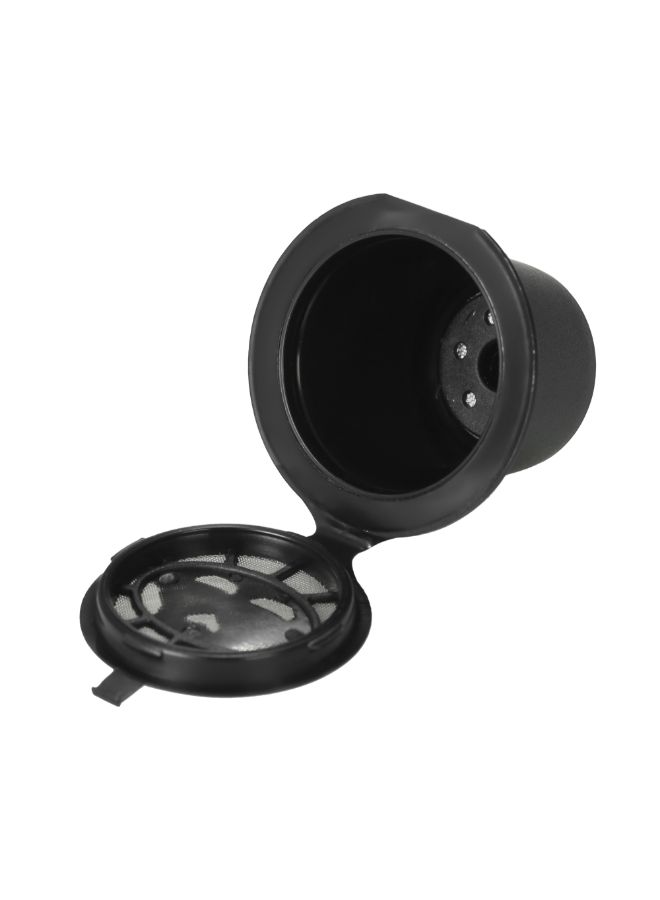 3-Piece Reusable Coffee Pods For Nespreso Machine With Spoon and Brush Black