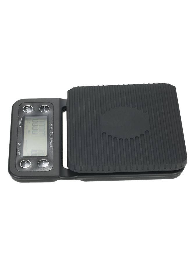 Electric LCD Display Coffee Drip Scale With Timer and Tare Function Black 3kg