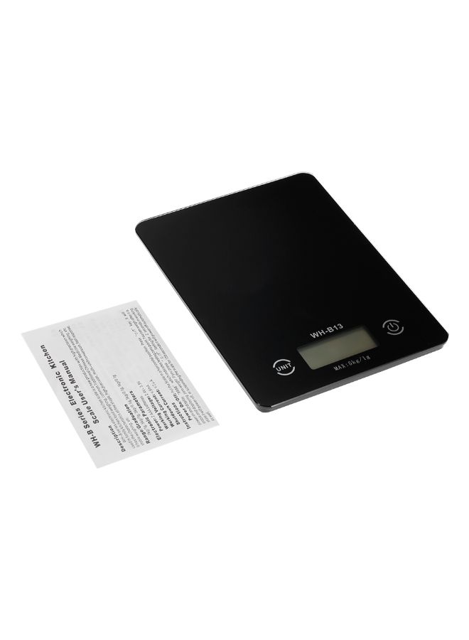 ميزان طعام بإضاءة خلفية وشاشة LCD تعمل باللمس مع خاصية ضبط الوزن الفارغ أسود - Image 2