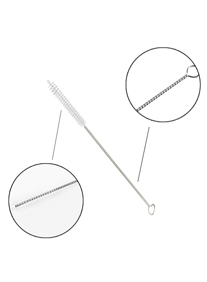 Tube And Straw Bottle Cleaning Brush Silver 8.3x0.2x0.2inch - Image 3