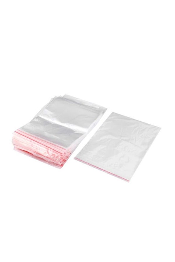 100-Piece Resealable Cellophane Bag Clear 7x10cm 