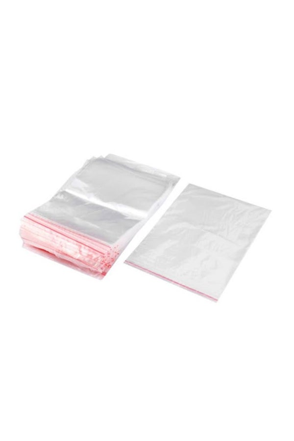 100-Piece Resealable Cellophane Bag Clear 5x7cm 