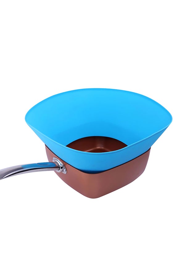 Kitchen Protection Splatter Screen Blue and Brown 11.8x4.72x4.72inch  - Image 1