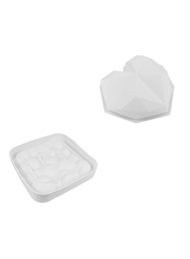 3D Bubbles Cloud Love Heart Shaped Mould White 7.87x7.87x1.97inch - Image 5