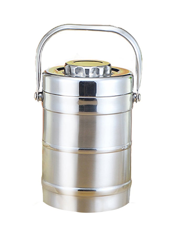 شاربدو صندوق غداء محمول مفرغ من الهواء فضي 22.5سم - Image 1