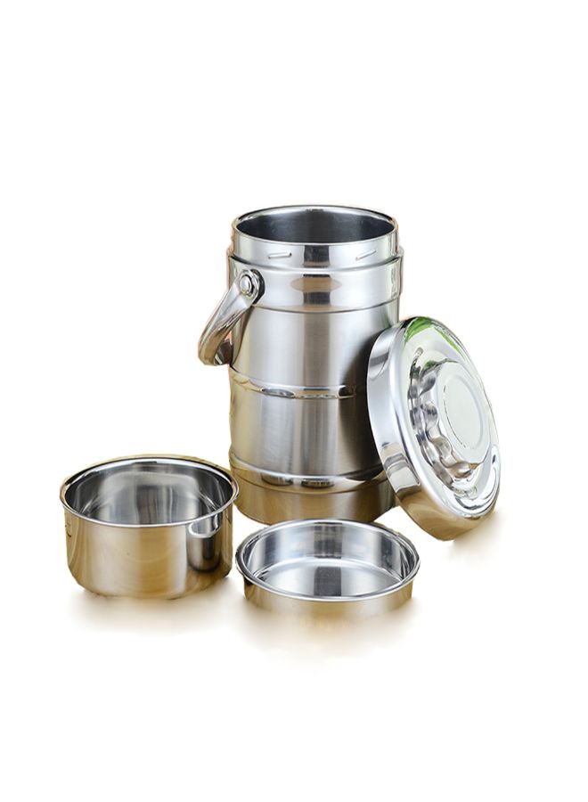 شاربدو صندوق غداء محمول مفرغ من الهواء فضي 22.5سم - Image 2