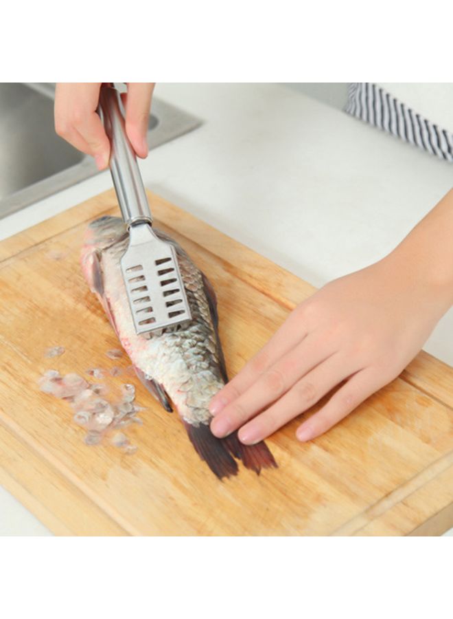 روندفل مكشطة من الستانلس ستيل لإزالة الجلد الميت عن القدم فضي - Image 3