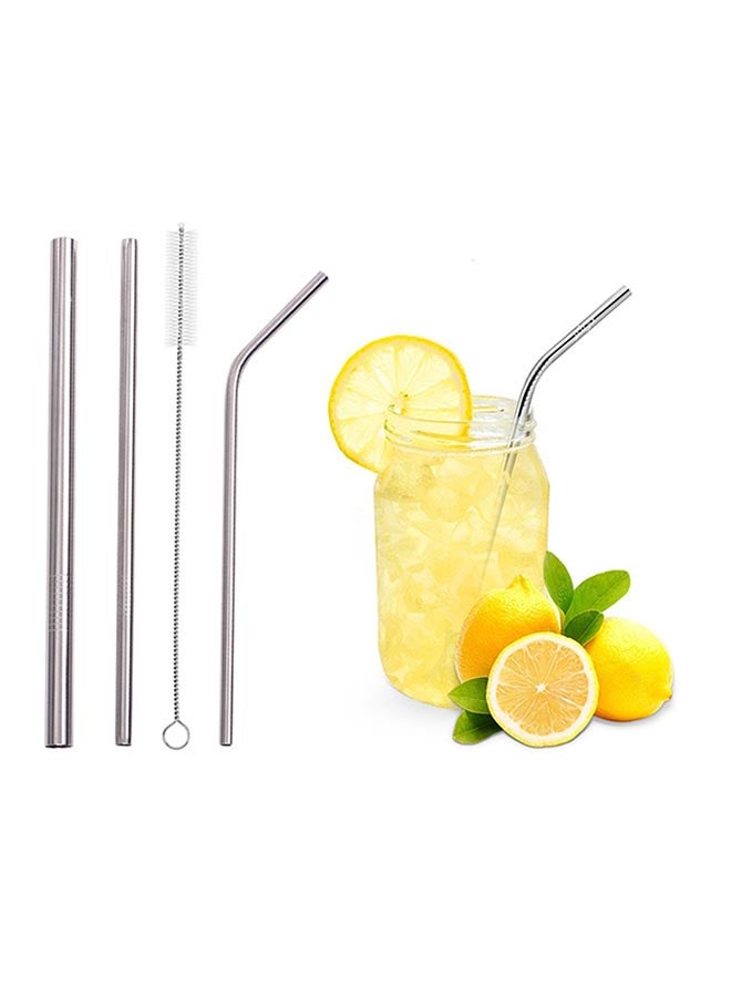 روندفل طقم ماصة للمشروبات من 4 قطع فضي - Image 1