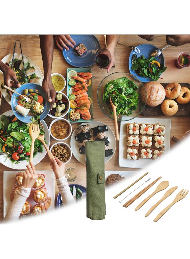 روندفل طقم أدوات مائدة مكوّن من 6 قطع بني - Image 2