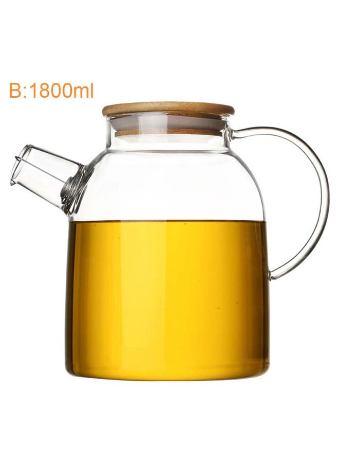 روندفل غلاية شاي من زجاج البوروسيليكات ثنائية الاستخدام ومقاومة للحرارة والبرودة مع غطاء من خشب الخيزران متعدد الألوان - Image 3