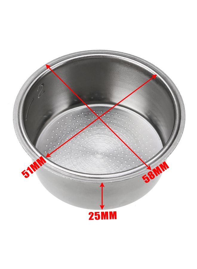 CYTHERIA - Stainless Steel Non Pressurized Coffee Filter Basket Silver 5.1x5.8x2.5cm - Image 1