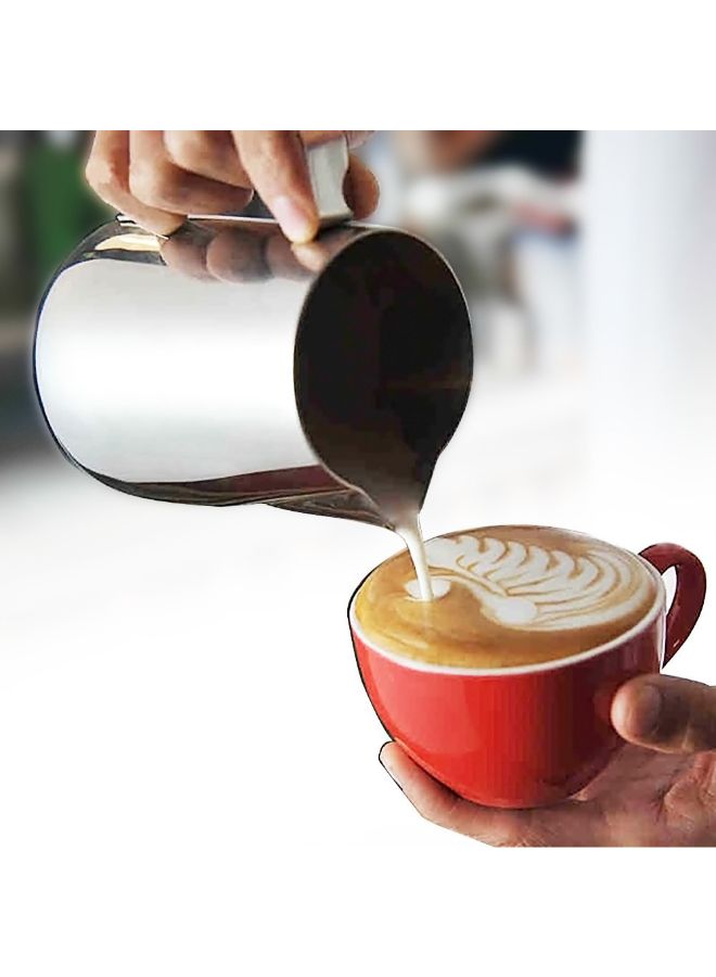 CYTHERIA - Stainless Steel Milk Frothing Coffee Jug Silver 14.32 x 10.2 x 10.2cm - Image 1