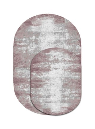 2-Piece Oval Soft Touch Carpet Multicolour 80 X 180cm - v1555784177/N23786108A_1
