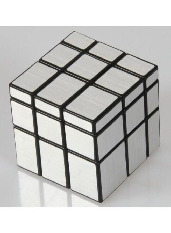 جو باي مكعب روبيك سحري غير منتظم بتصميم عاكس 3×3، قياس 5.7 سم × 5.7 سم - فضي - M180 - Image 2