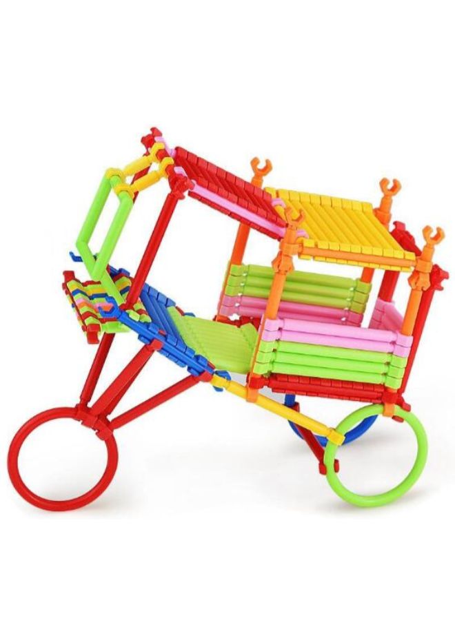 جو باي ألعاب تعليمية مبكرة للأطفال لحل الألغاز -m267 - على شكل عصيان بلاستيكية ملونة يمكن للأطفال تشكيلها بأنفسهم