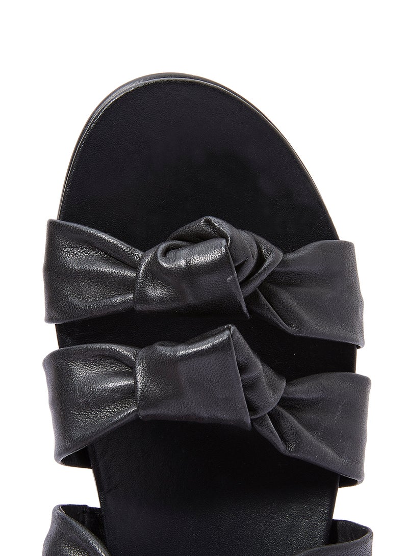 AEROSOLES Knotted Slides Sandals Black  - Image 3