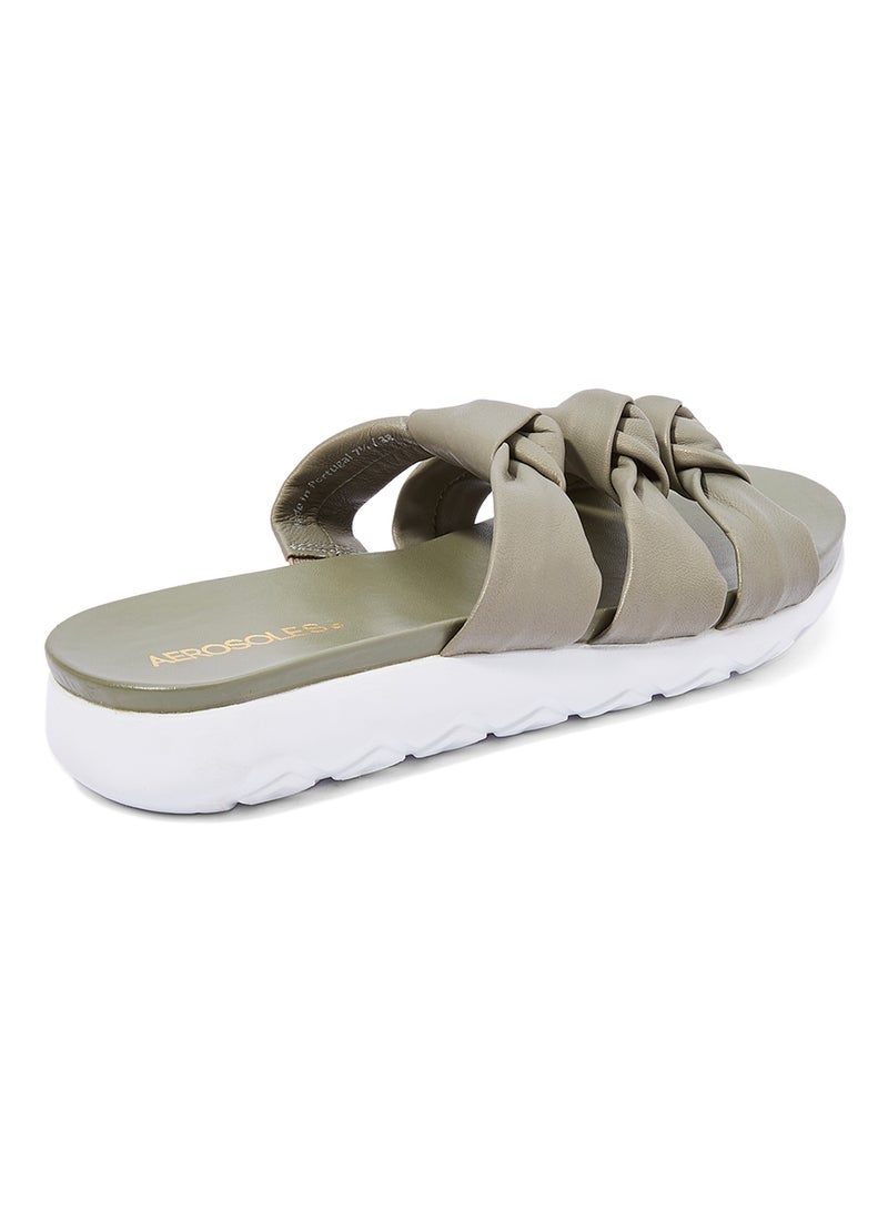 AEROSOLES - Knotted Slides Sandals Grey - Image 1